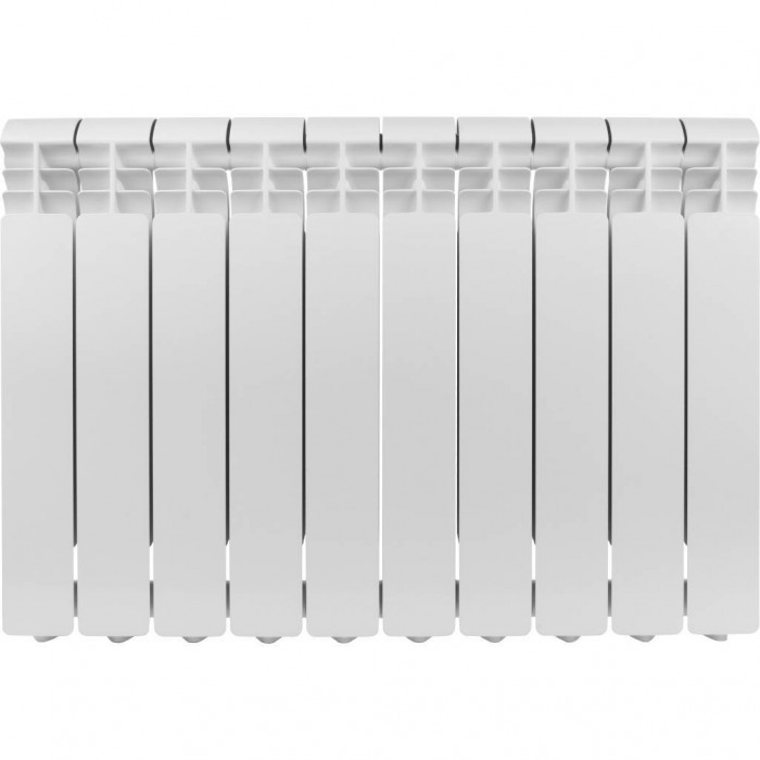 Алюминиевый радиатор Global ISEO 500 500, 10 секций, боковое подключение, белый