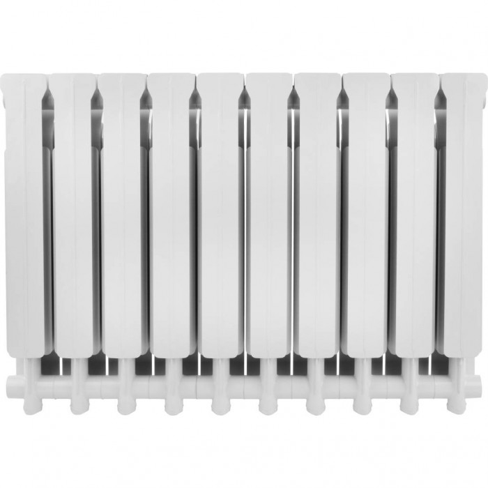 Алюминиевый радиатор Global ISEO 500 500, 10 секций, боковое подключение, белый