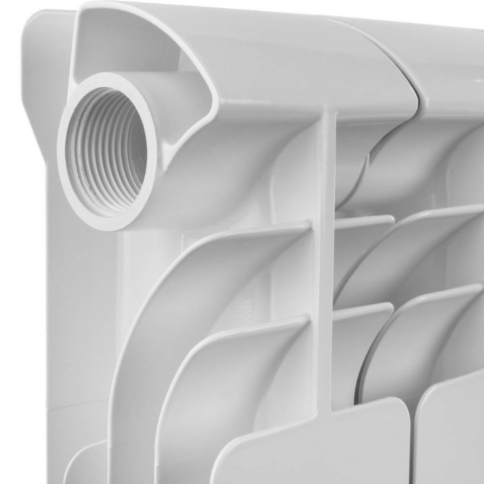 Алюминиевый радиатор Global ISEO 500 500, 10 секций, боковое подключение, белый