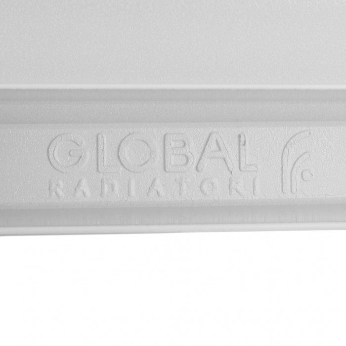 Алюминиевый радиатор Global ISEO 500 500, 10 секций, боковое подключение, белый