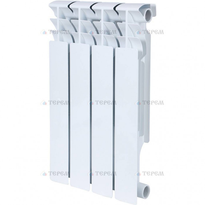 Биметаллический радиатор ROMMER Plus BM 500, 4 секций, боковое подключение, белый