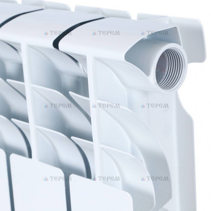 Биметаллический радиатор ROMMER Plus BM 500, 4 секций, боковое подключение, белый