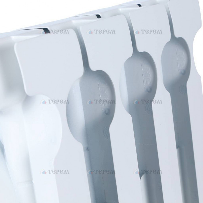 Биметаллический радиатор ROMMER Plus BM 500, 4 секций, боковое подключение, белый