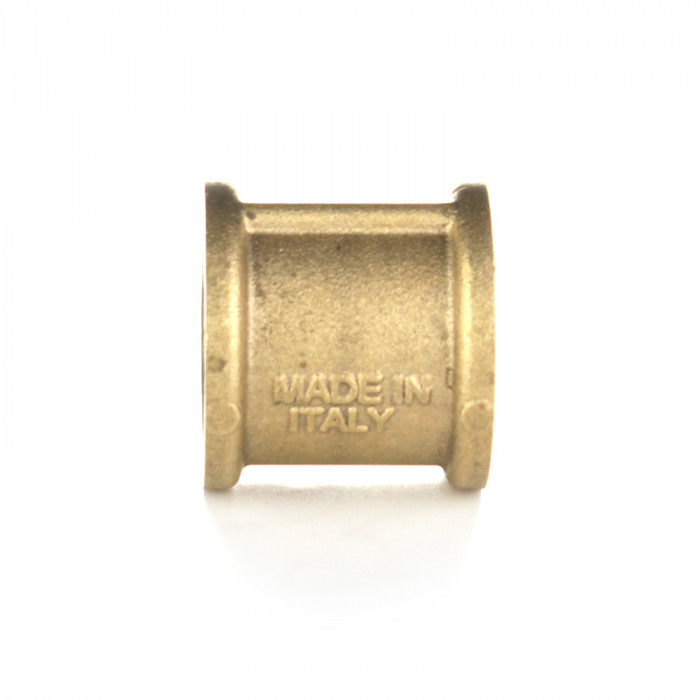 Муфта равнопроходная, ВВ 1/2", латунь