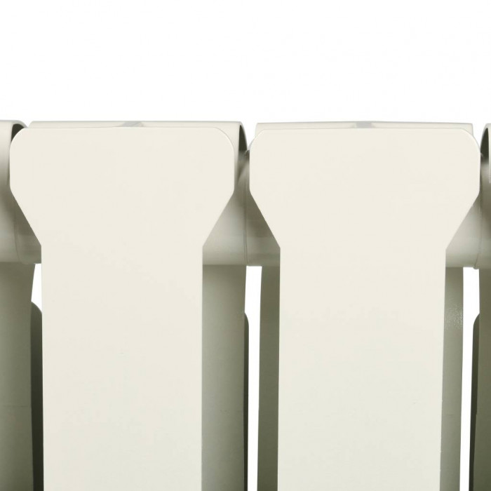 Алюминиевый радиатор STOUT Bravo 500, 8 секций, боковое подключение, белый