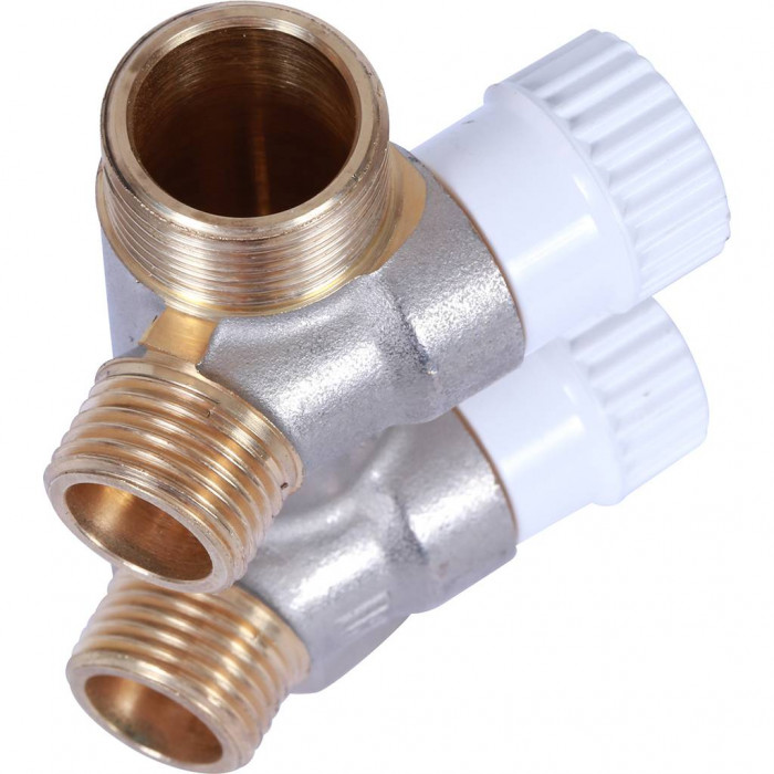 STOUT Коллектор распределительный 3/4", 2 отвода 1/2" плоское уплотнение