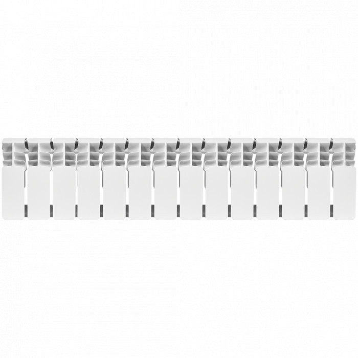 Биметаллический радиатор ROMMER Plus BM 200, 14 секций, боковое подключение, белый