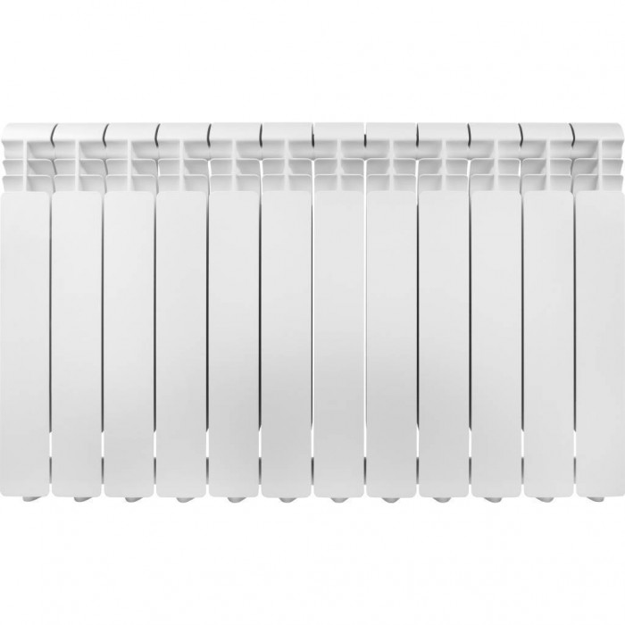 Алюминиевый радиатор Global ISEO 500 500, 12 секций, боковое подключение, белый