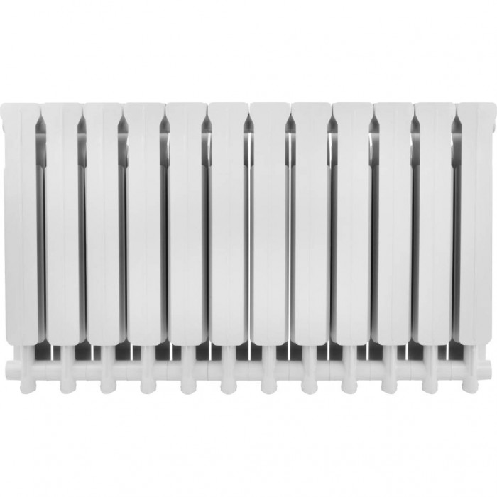 Алюминиевый радиатор Global ISEO 500 500, 12 секций, боковое подключение, белый
