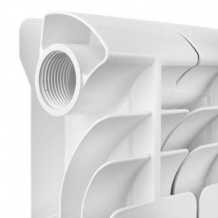 Алюминиевый радиатор Global ISEO 500 500, 12 секций, боковое подключение, белый