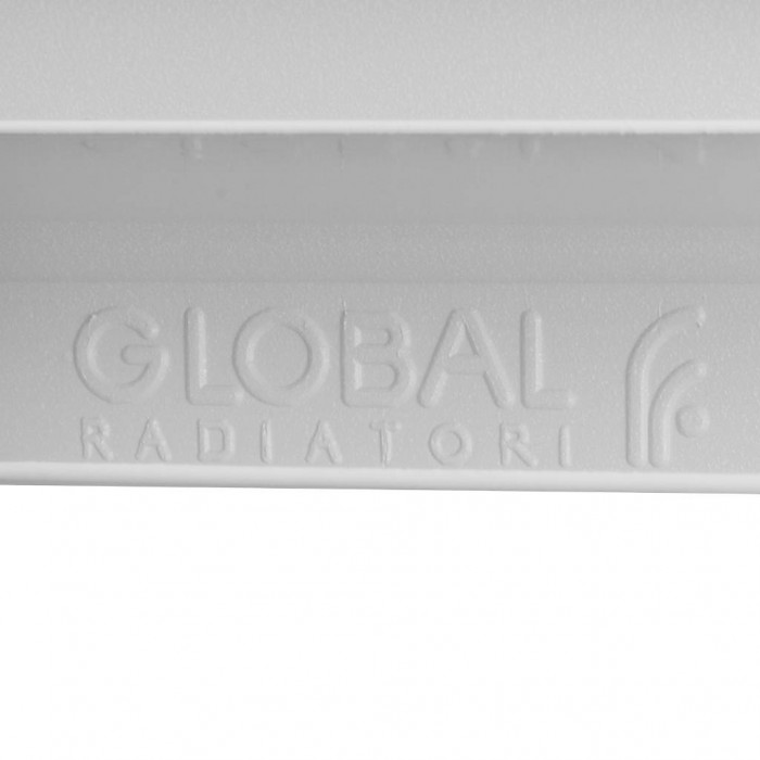 Алюминиевый радиатор Global ISEO 500 500, 12 секций, боковое подключение, белый