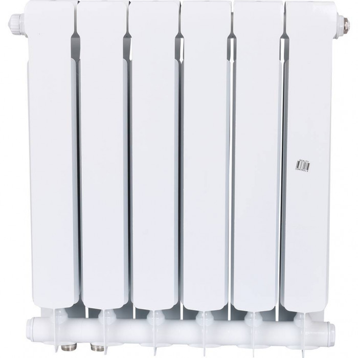 Биметаллический радиатор RIFAR BASE VENTIL 500, 6 секций, нижнее правое подключение, белый