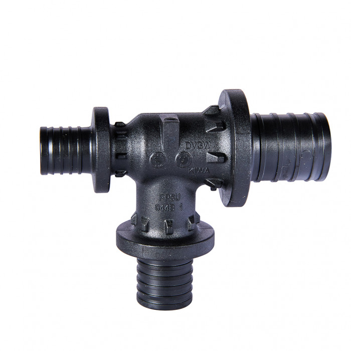 REHAU RAUTITAN Тройник с уменьшенным боковым и торцевым проходом 25-20-16 PX