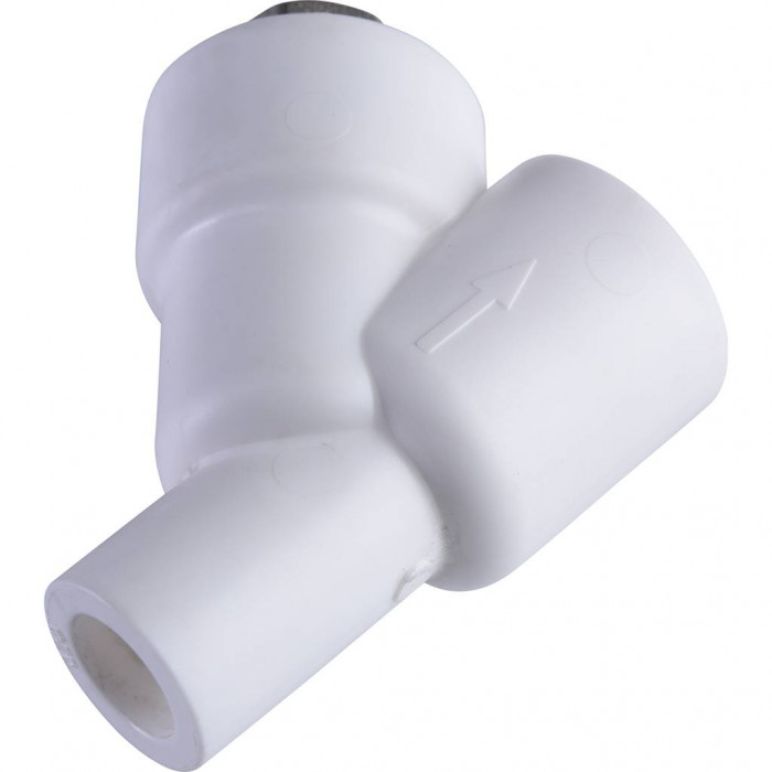 Фильтр Политэк d=20 для полипропиленовых труб под сварку (ВН-НР) (цвет белый)