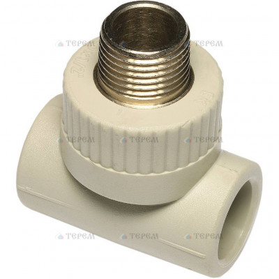 Ekoplastik ППР тройник с наружной металлической резьбой 32х3/4