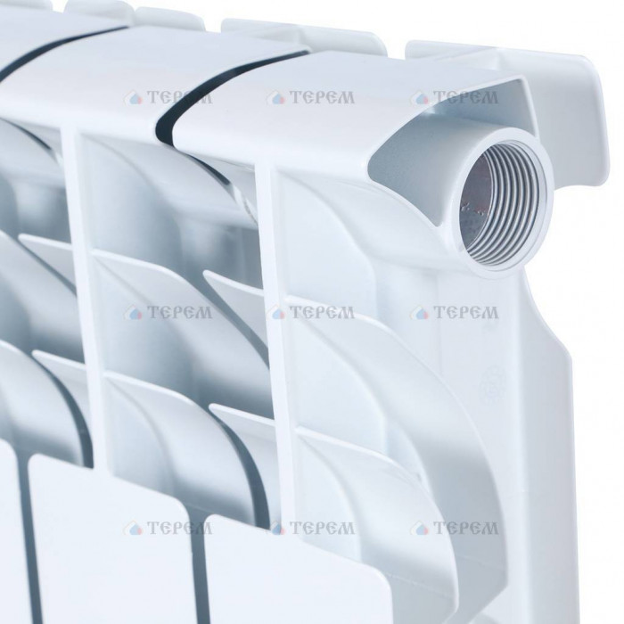 Биметаллический радиатор ROMMER Plus BM 500, 6 секций, боковое подключение, белый