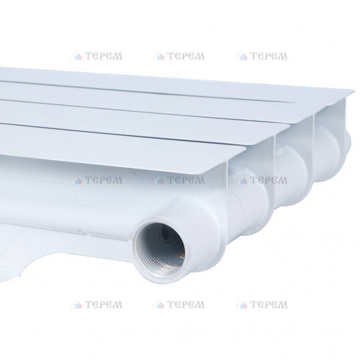 Биметаллический радиатор ROMMER Plus BM 500, 6 секций, боковое подключение, белый