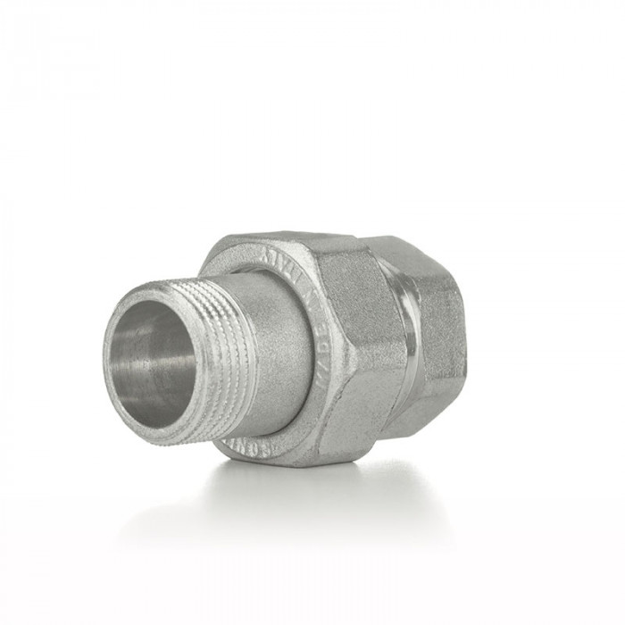 Разъемное соединение прямое, американка, НВ 1 1/2", TIN латунь