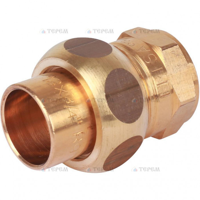 Sanha 4330g сгон ВП-ВР, бронза, с плоским уплотнением 18x1/2, для медных труб под пайку