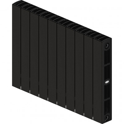 Биметаллический радиатор RIFAR SUPReMO 500, 10 секций, боковое подключение, черный