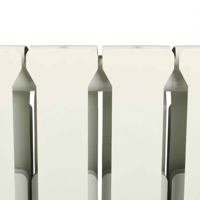 Алюминиевый радиатор STOUT Bravo 500, 10 секций, боковое подключение, белый