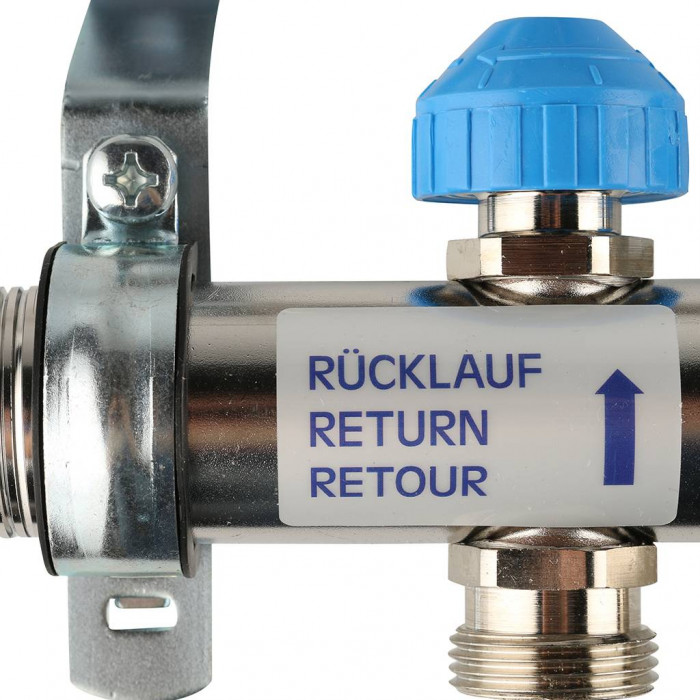 Распределительный коллектор REHAU HKV-D на 12 контуров нержавеющая сталь (12081211002)