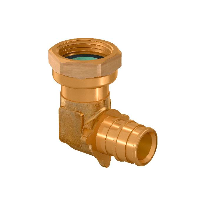 Угольник Uponor Q&E 25-G3/4"НГ с накидной гайкой