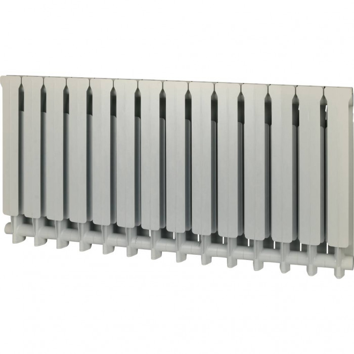 Алюминиевый радиатор Global ISEO 500 500, 14 секций, боковое подключение, белый
