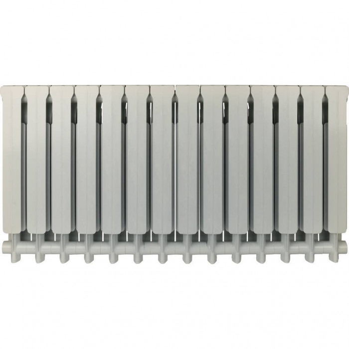 Алюминиевый радиатор Global ISEO 500 500, 14 секций, боковое подключение, белый