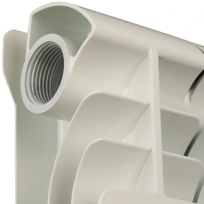 Алюминиевый радиатор Global ISEO 500 500, 14 секций, боковое подключение, белый