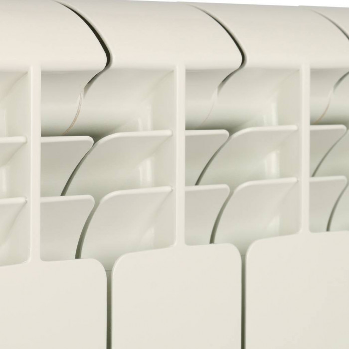 Алюминиевый радиатор Global ISEO 500 500, 14 секций, боковое подключение, белый