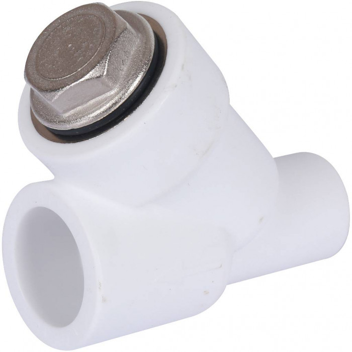 Фильтр Политэк d=25 для полипропиленовых труб под сварку (ВН-НР) (цвет белый)