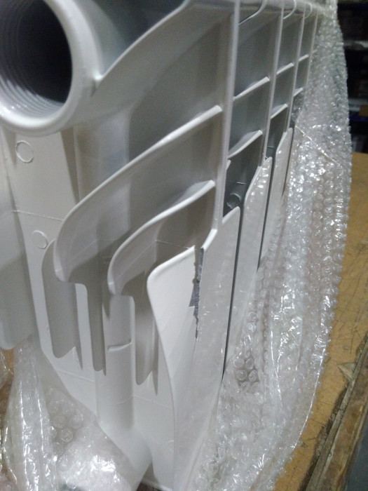 Биметаллический радиатор ROMMER Plus BM 200, 6 секций, боковое подключение, белый