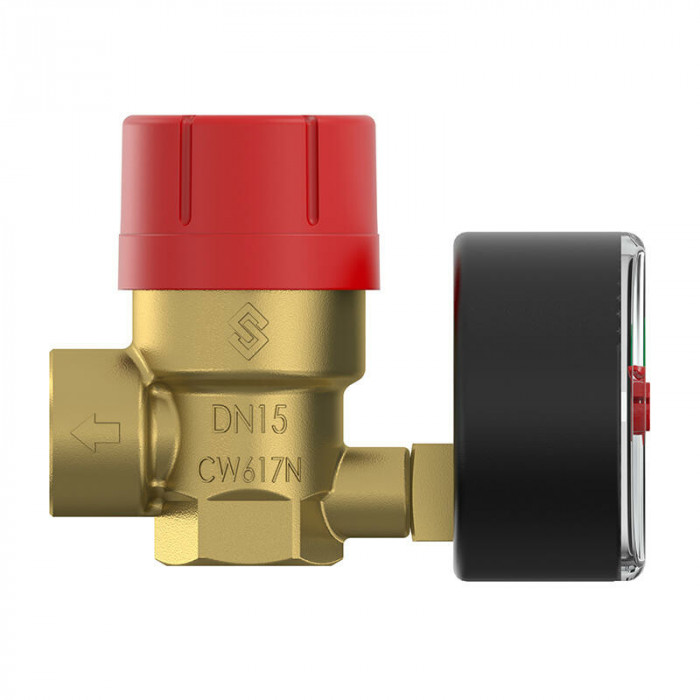 Flamco Предохранительный клапан с манометром'Prescomano 1/2 x 1/2 - 3bar