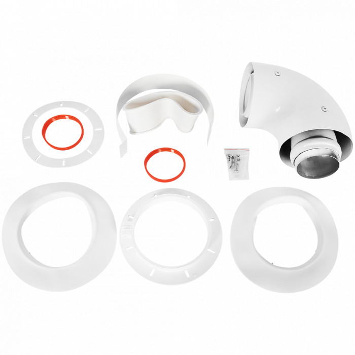 ROMMER RCA-6010-250100 Начальный участок 90 гр. универсальный 60/100 (кроме Immergas и Navien Deluxe 75/100 стар.)