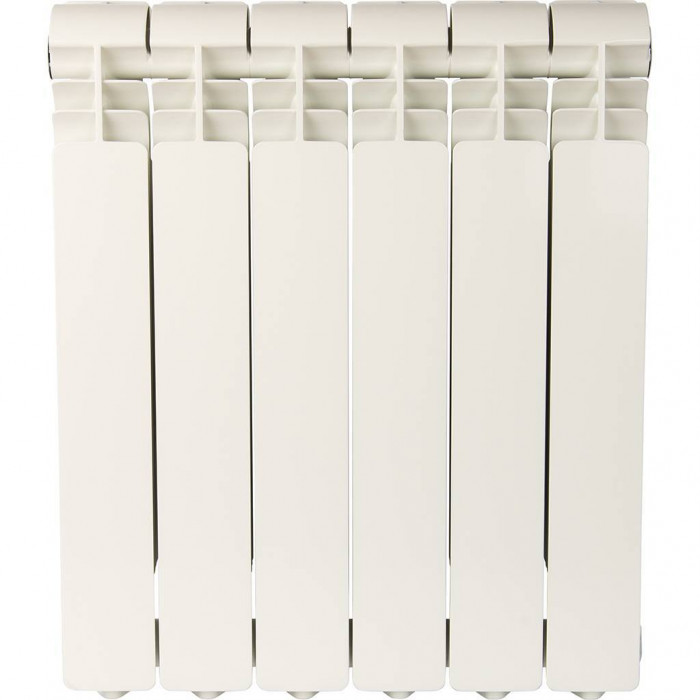 Алюминиевый радиатор Global ISEO 500 500, 6 секций, боковое подключение, белый