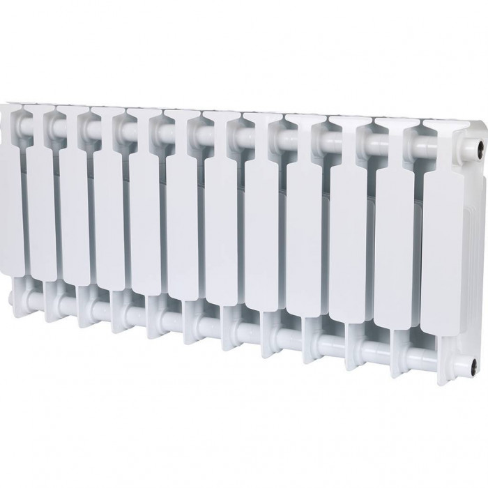 Биметаллический радиатор RIFAR MONOLIT 350, 12 секций, боковое подключение, белый