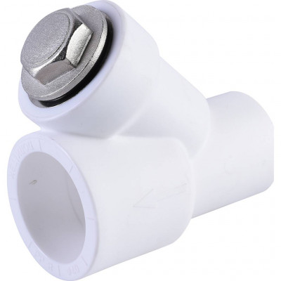 Фильтр Политэк d=40 для полипропиленовых труб под сварку (ВН-НР) (цвет белый)