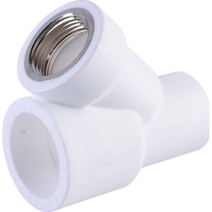 Фильтр Политэк d=40 для полипропиленовых труб под сварку (ВН-НР) (цвет белый)