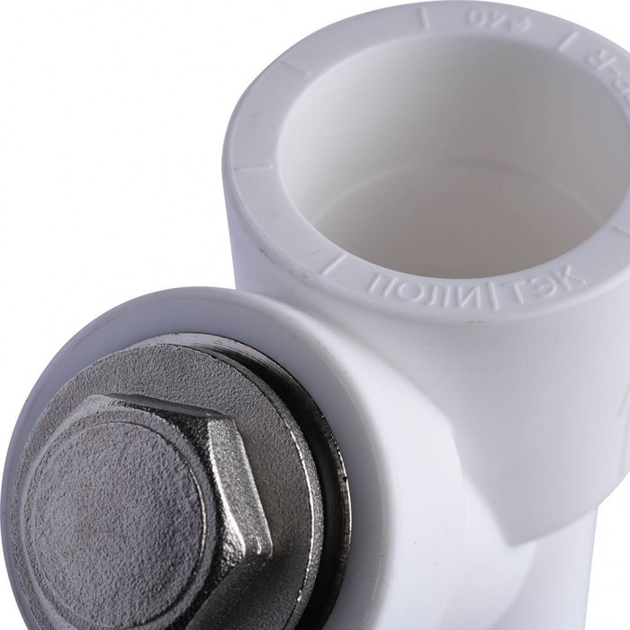 Фильтр Политэк d=40 для полипропиленовых труб под сварку (ВН-НР) (цвет белый)