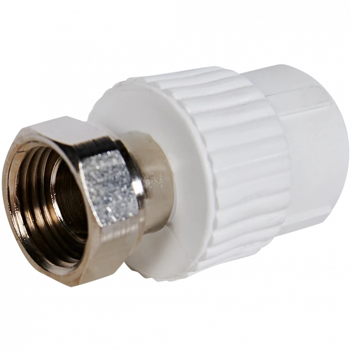 Муфта Pro Aqua d=20-1/2 PP-R с накидной гайкой Белая