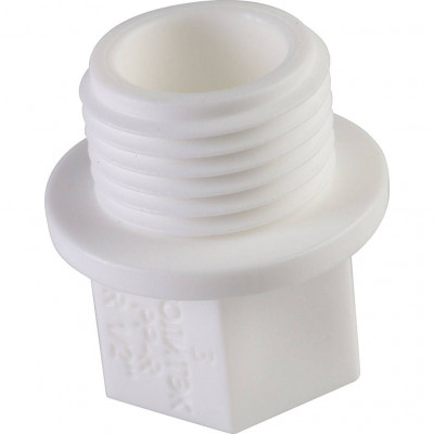 Политэк Политэк White fittings d=25 Заглушка с резьбой 3/4 для полипропиленовых труб под сварку (цвет белый)