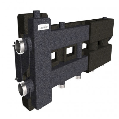 Балансировочный коллектор GIDRUSS BM-80-3D.EPP (до 80 кВт, подкл. котла G 1, 2 контура G 1, боковой контур G 1, 4D-кронштейны K.UMS, EPP-термоизоляция)