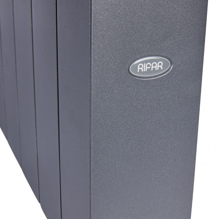 Биметаллический радиатор RIFAR SUPReMO VENTIL 350, 10 секций, нижнее правое подключение, черный