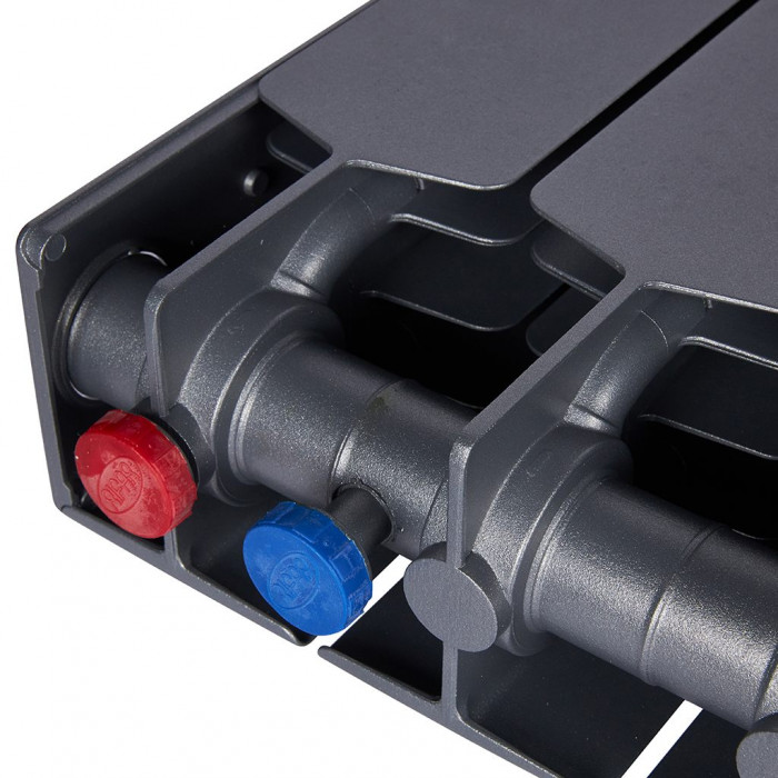 Биметаллический радиатор RIFAR SUPReMO VENTIL 350, 10 секций, нижнее правое подключение, черный