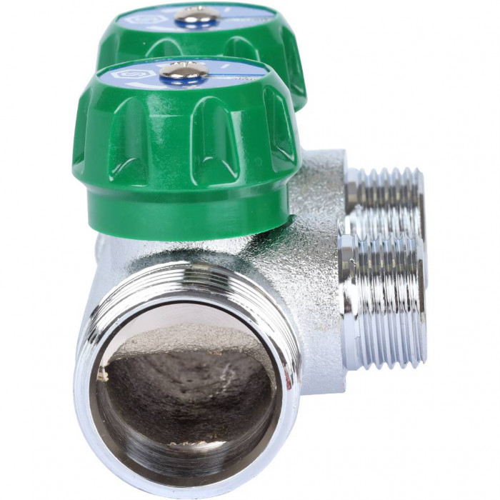 STOUT SMB-6849-011202 Коллектор регулирующий 1", 2 отвода 1/2" плоское уплотнение