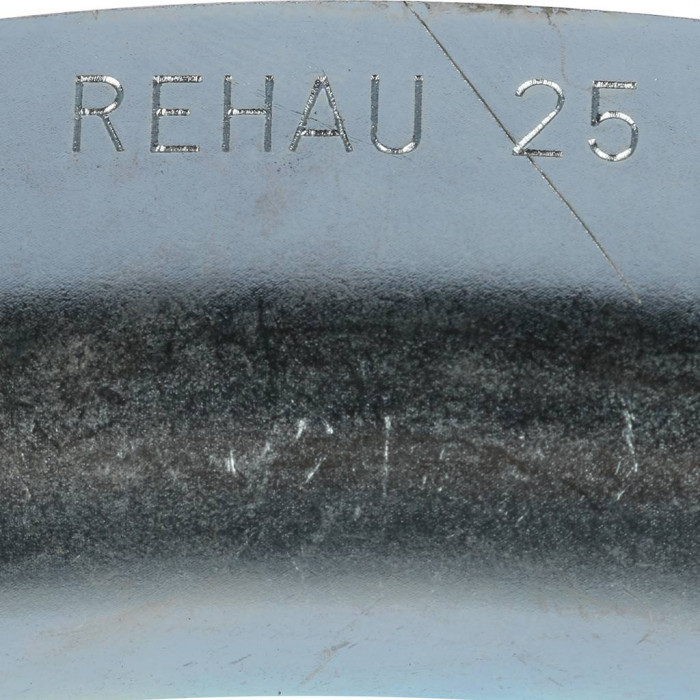 Фиксатор поворота трубы REHAU 25/90°, без колец (оцинкованная сталь) (12572491002)