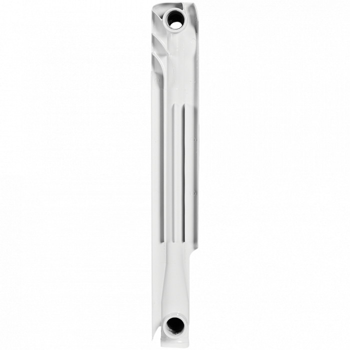 Алюминиевый радиатор ROMMER Optima 500, 6 секций, боковое подключение, белый