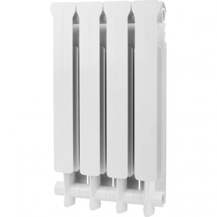 Алюминиевый радиатор Global ISEO 500 500, 4 секций, боковое подключение, белый
