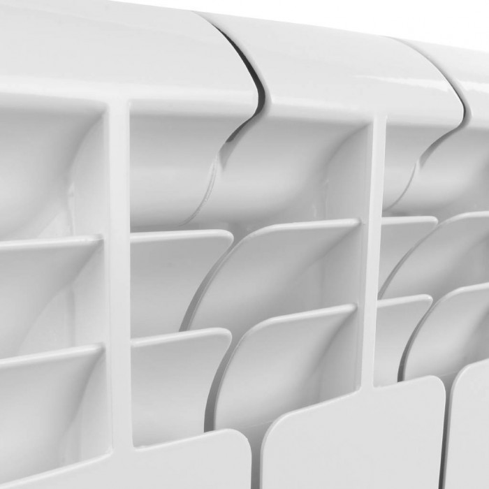 Алюминиевый радиатор Global ISEO 500 500, 4 секций, боковое подключение, белый